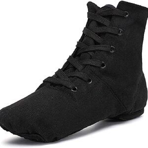 Canvas Jazz Dance Boots Men Women Ballet Sneakers 8 Inch Suede Sole